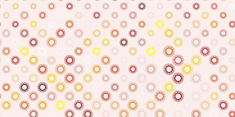 Light orange vector texture with disease symbols.