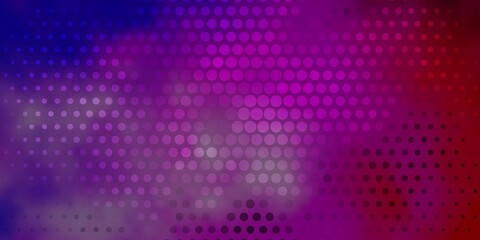 Light Pink, Blue vector background with spots.