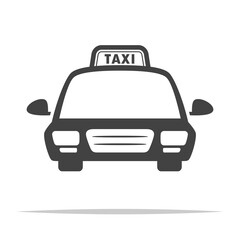 Taxi car icon transparent vector isolated