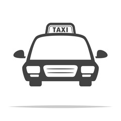 Taxi car icon transparent vector isolated
