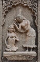 Ancient small Carved Structure on the walls of Ahilyabai Fort, Maheshwar (Madhya Pradesh, India)
