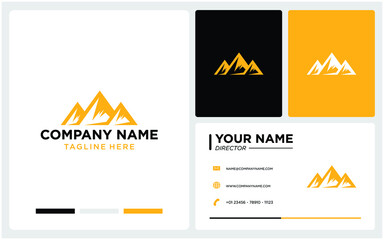 logo mountain modern abstract
