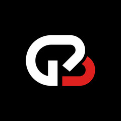 GB or BG and B or G abstract letter mark vector logo monogram template