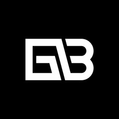 Obraz premium Alphabet GB or BG illustration monogram vector logo template