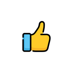 Thumb up icon vector. Like icon