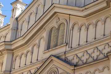 Fototapeta na wymiar 29-02-2022. krakow-poland. The ancient Tempel Synagogue on miodowa Street in Kazimierz Krakow
