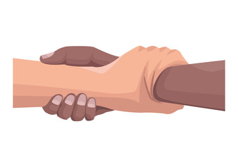 solidarity hands connecting icon