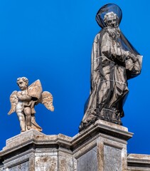 Detail of the cathedral in Catania Sicilia