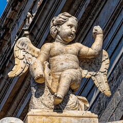 Detail of the cathedral in Catania Sicilia
