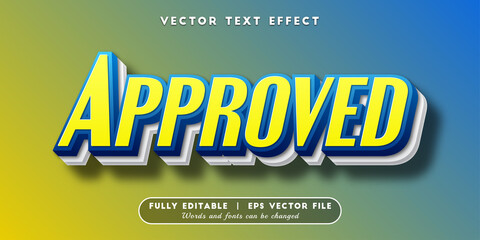Text effects 3d approved, editable text style