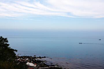 View to the sea, sky and shore