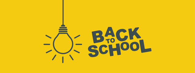 back to school text on yellow background