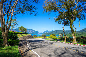 Cheow Lan lake, Ratchaprapha Dam, Khao Sok National Park in Thailand.