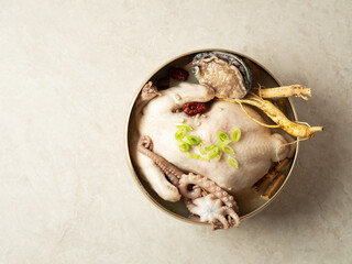 samgyetang,Ginseng Chicken Soup with Abalones