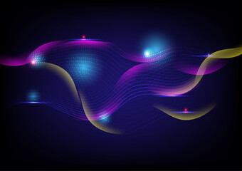 purple blue and yellow backdrop light digital effect background