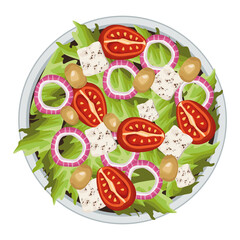 healthy salad in bowl