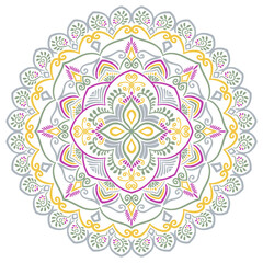 マンダラアート(ビビッド、植物、レース調)