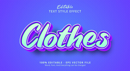 Clothes Text Style Effect, Editable Text Effect