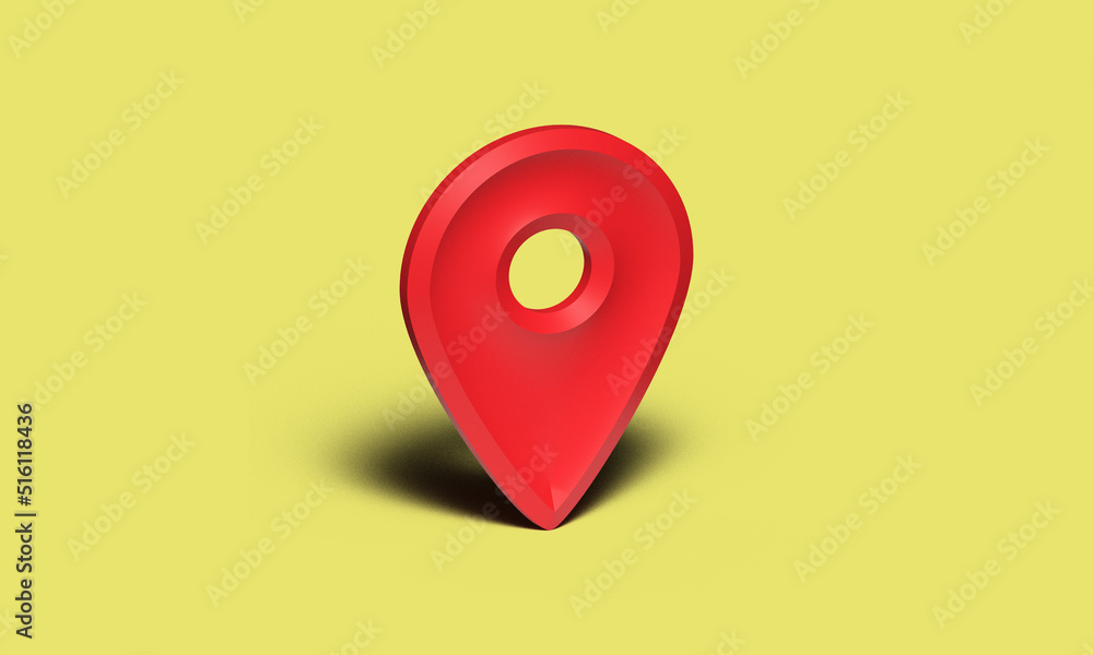 Fototapete shape bubble text color pink and yellow. suitable for determining a location or marking a specific l
