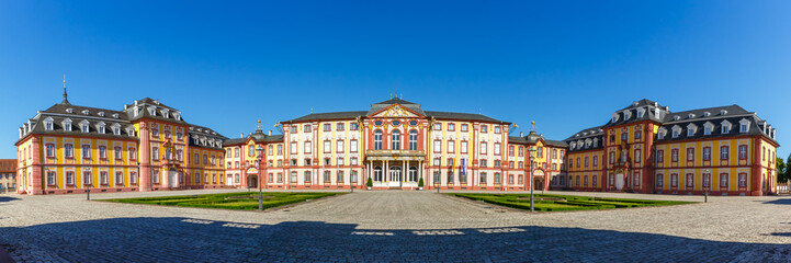 Fototapeta na wymiar Bruchsal Castle palace baroque architecture panorama travel in Germany