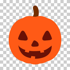 Pumpkin Halloween icon vector. October celebration flat silhouette illustration isolated design