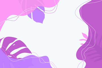 Liquid pastel with leaf background design