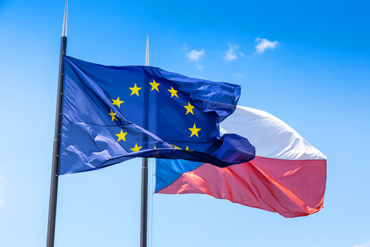EU and Czech republic flags