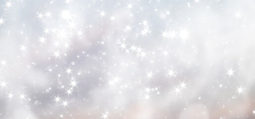 blue snowfall bokeh background, abstract snowflake background on blurred abstract blue