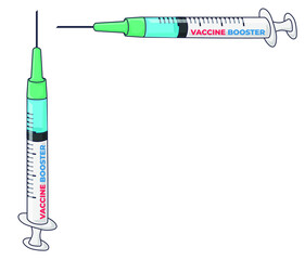 Covid-19 Vaccine Booster Injection Vector Illustrator 