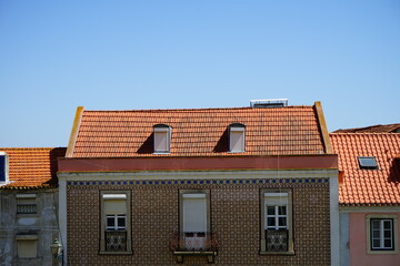 Lisbon typical tiled building, Portugal
