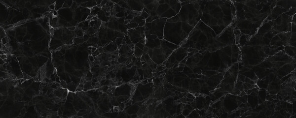Panorama black marble stone texture for background or luxurious tiles floor and wallpaper decorative design. - 516125445
