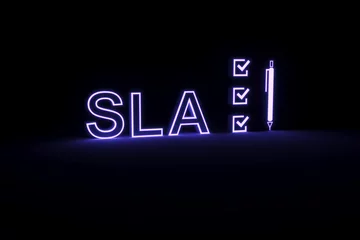 Fotobehang SLA neon concept self illumination background 3D illustration © profit_image