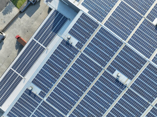 solar power station on factory rooftop