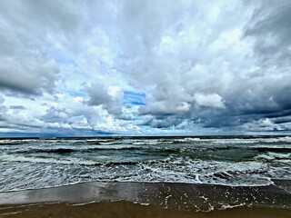 storm over the sea