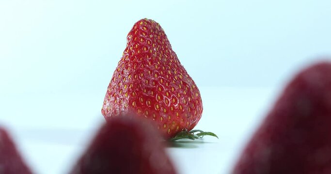 Close up view of rotten strawberries