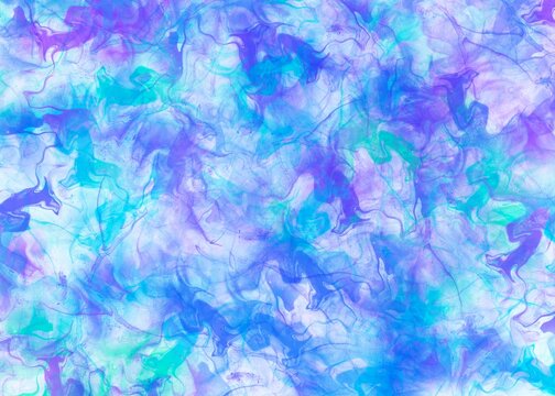 abstract colorful blue background with watercolor