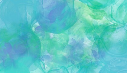 Blue and green abstract watercolor background