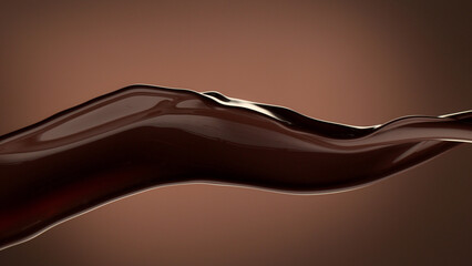 Melted chocolate splash in detail.