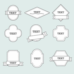 Vintage frames, Empty vintage labels set . Illustration vector. isolated background