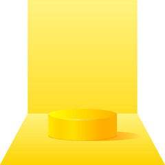 Yellow podium