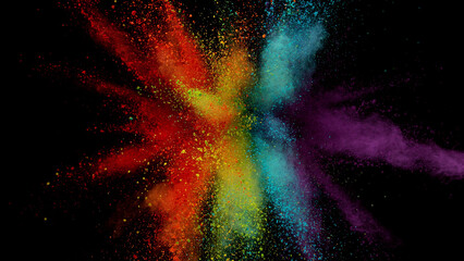 Colored powder explosion.