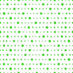 Materiał do szycia Green aligned dots seamless pattern with white background.
