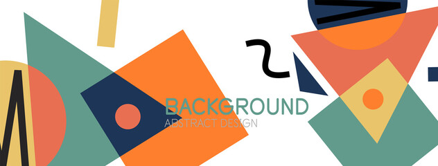 Abstract background with blocks, lines, geometric shapes. Techno or business concept for wallpaper, banner, background, landing page