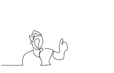 a businessman is touching with his index finger