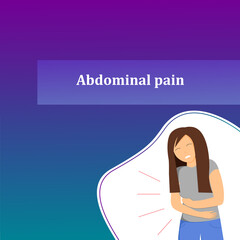 Abdominal pain/ Background. Vector illustration