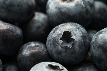 Closeup shot of fresh organic blueberries
