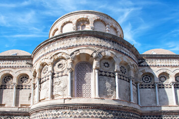 Obraz premium building of ancient synagogue in Messina Sicily Italy