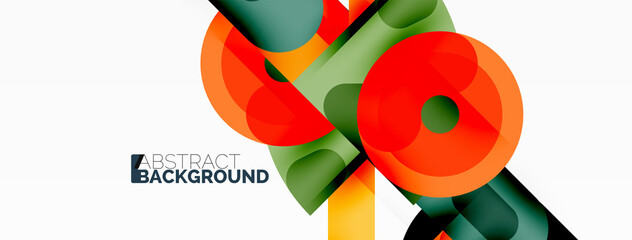 Creative geometric wallpaper. Circles, lines background. Business template for wallpaper, banner, background or landing