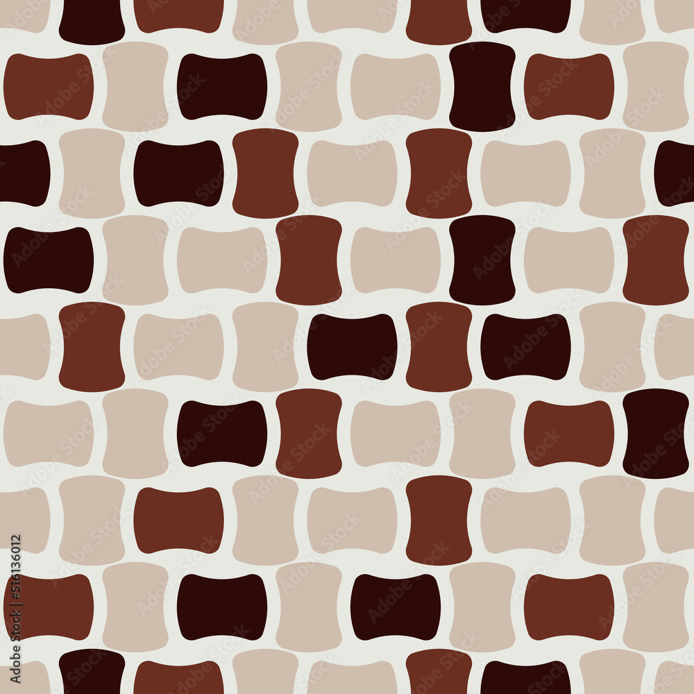Aufkleber coffee tiles seamless. vector brown pattern. interior print made of coffee pattern in the form of a 