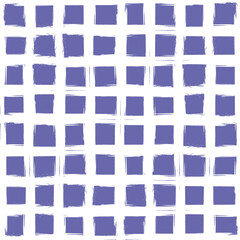 White brush chequered very peri color background.
